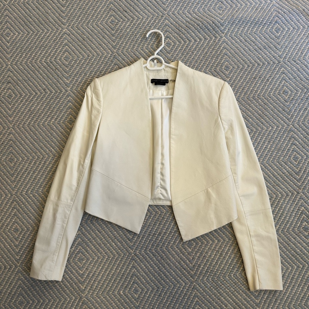 Alice and Olivia Harvey Heather Jacket — Size Small